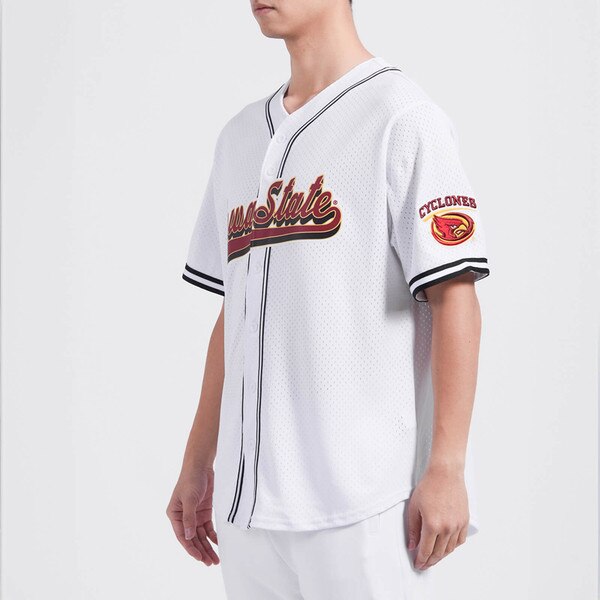 Pro Standard Iowa State White Mesh Baseball Shirt